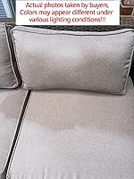 Vista 9 de 10 fundas de cojín de repuesto a prueba de salpicaduras, resistentes a los rayos UV, con cremalleras, máximo compatible con cojines de patio de 25.6