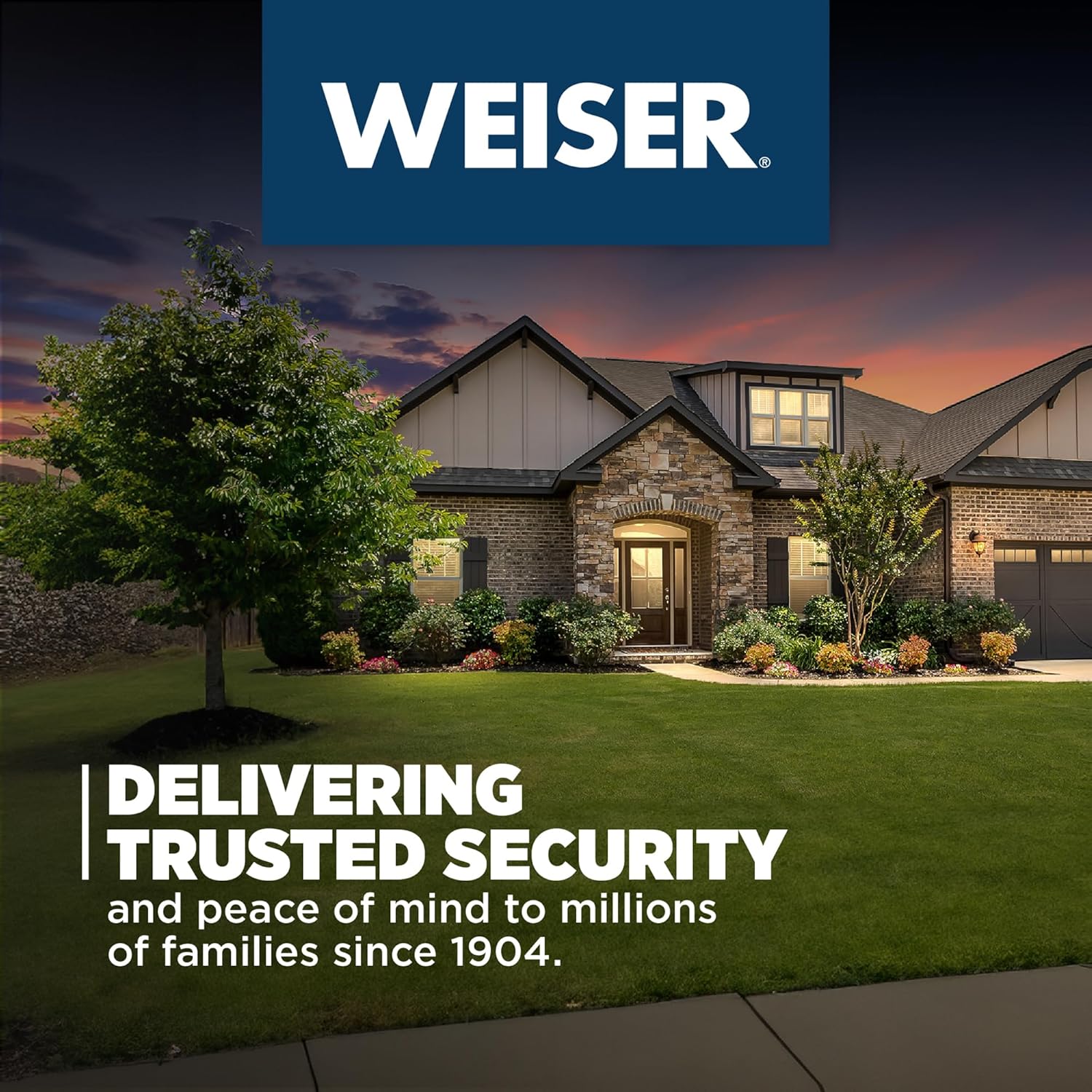 Weiser GLA12 TC15 MS LH Lever Dummy Welcome Home Toluca Satin Nickel Left