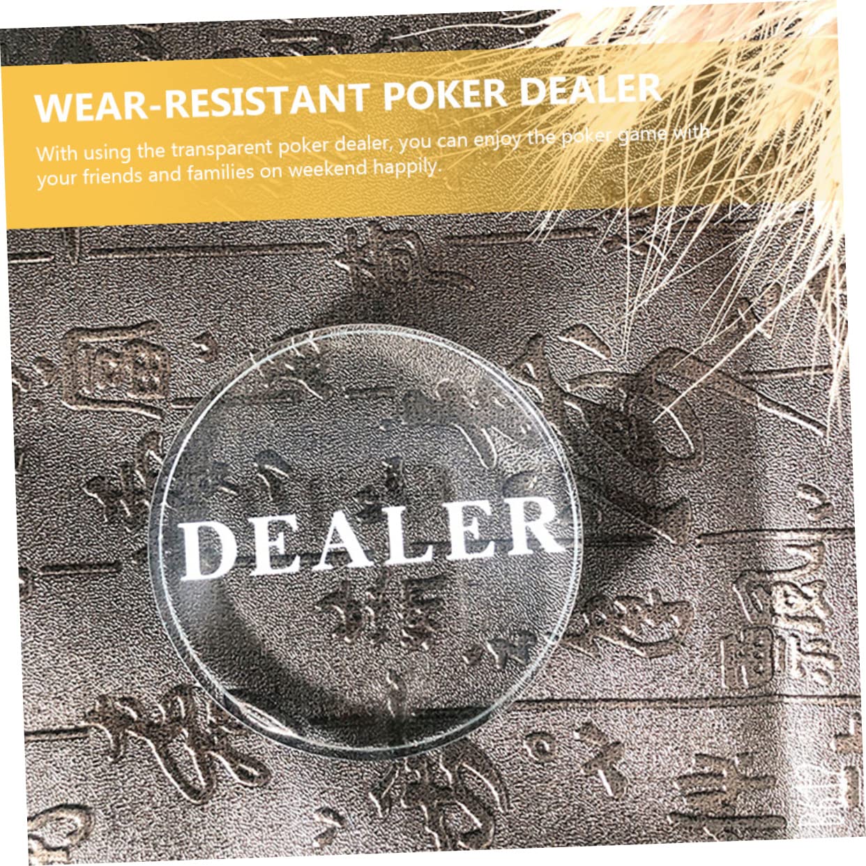 KESYOO Wear Resistant Professional Poker Dealer Button Delicate Design for Hold Dealer Accessory for Game Nights