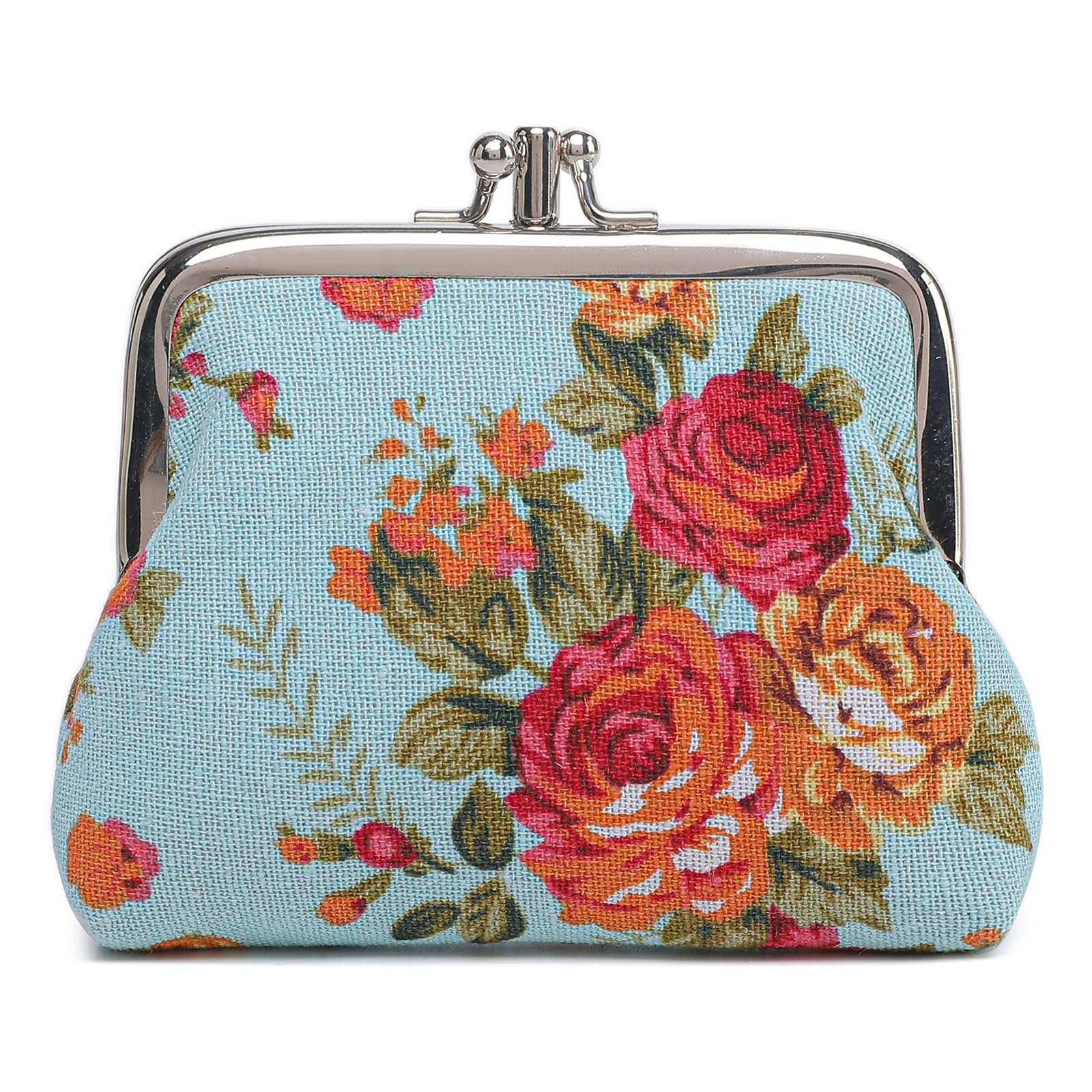 Cute Floral Buckle Coin Purses Vintage Pouch Kiss-lock Change Purse Wallets…