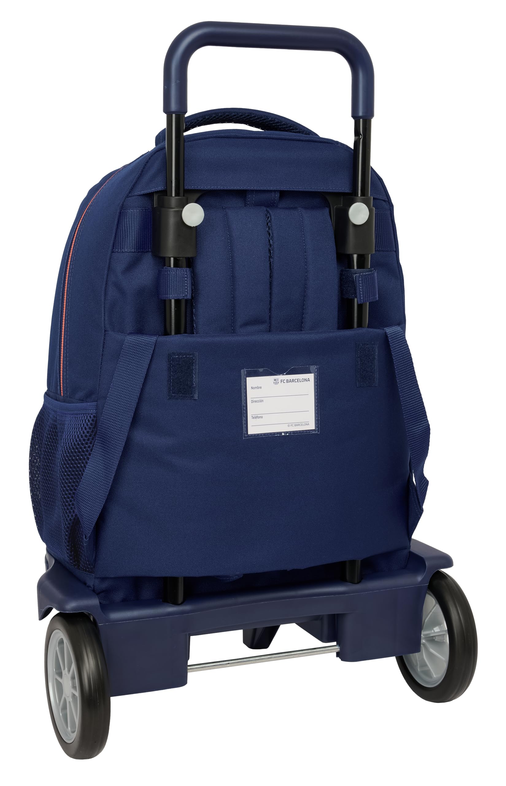 F.C.BARCELONA 2ª EQUIPACIÓN - Mochila Grande con Ruedas, Compact Evolución, Extraíble, Ideal para Niños de Diferentes Edades, Cómoda y Versátil, Calidad y Resistencia, 33x22x45 cm