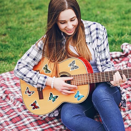 Miniatura 5 de simarro 120 calcomanías de mariposa, impermeables, de PVC, lindas calcomanías para álbumes de recortes, ventana, botella de agua, sobre bricolaje,