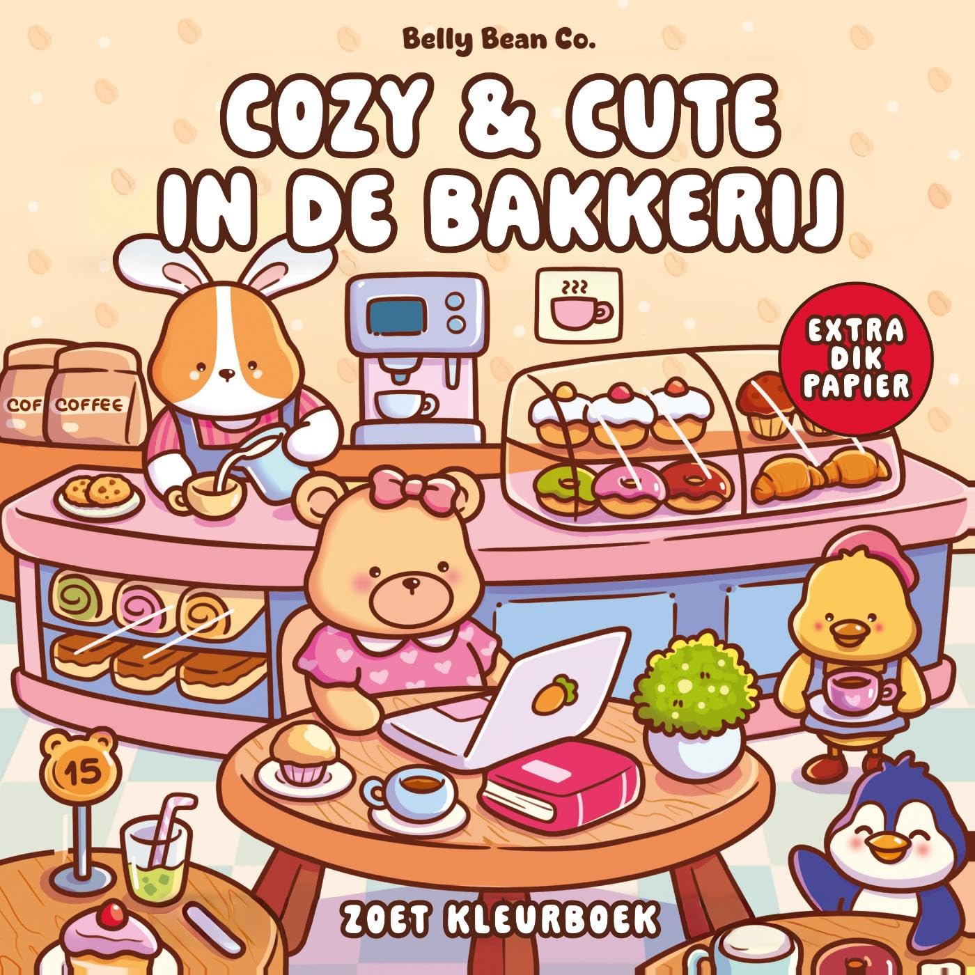 Cute & Cozy in de bakkerij: Zoet kleurboek (Belly Bean Co.)