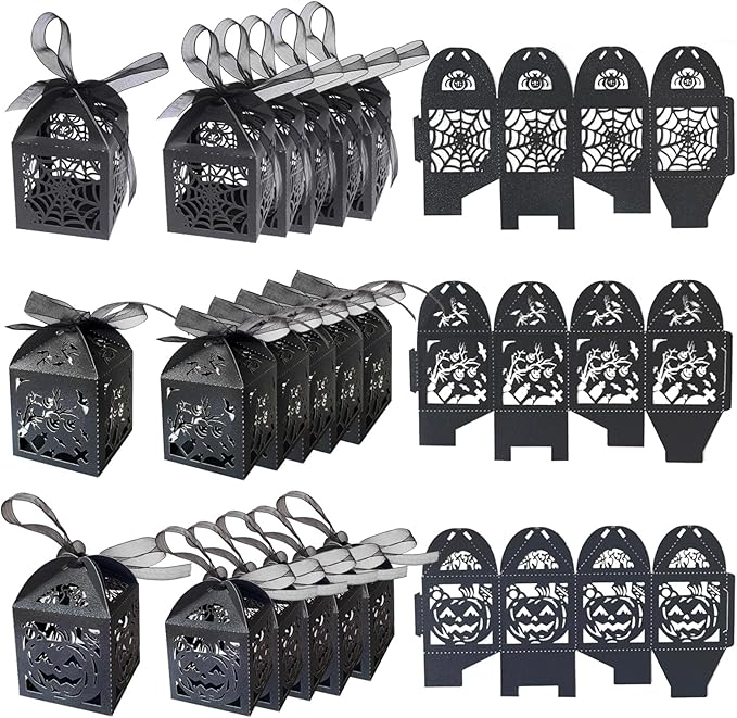 30Pcs 3 Style Halloween Candy Treats Goodie Boxes Wedding
