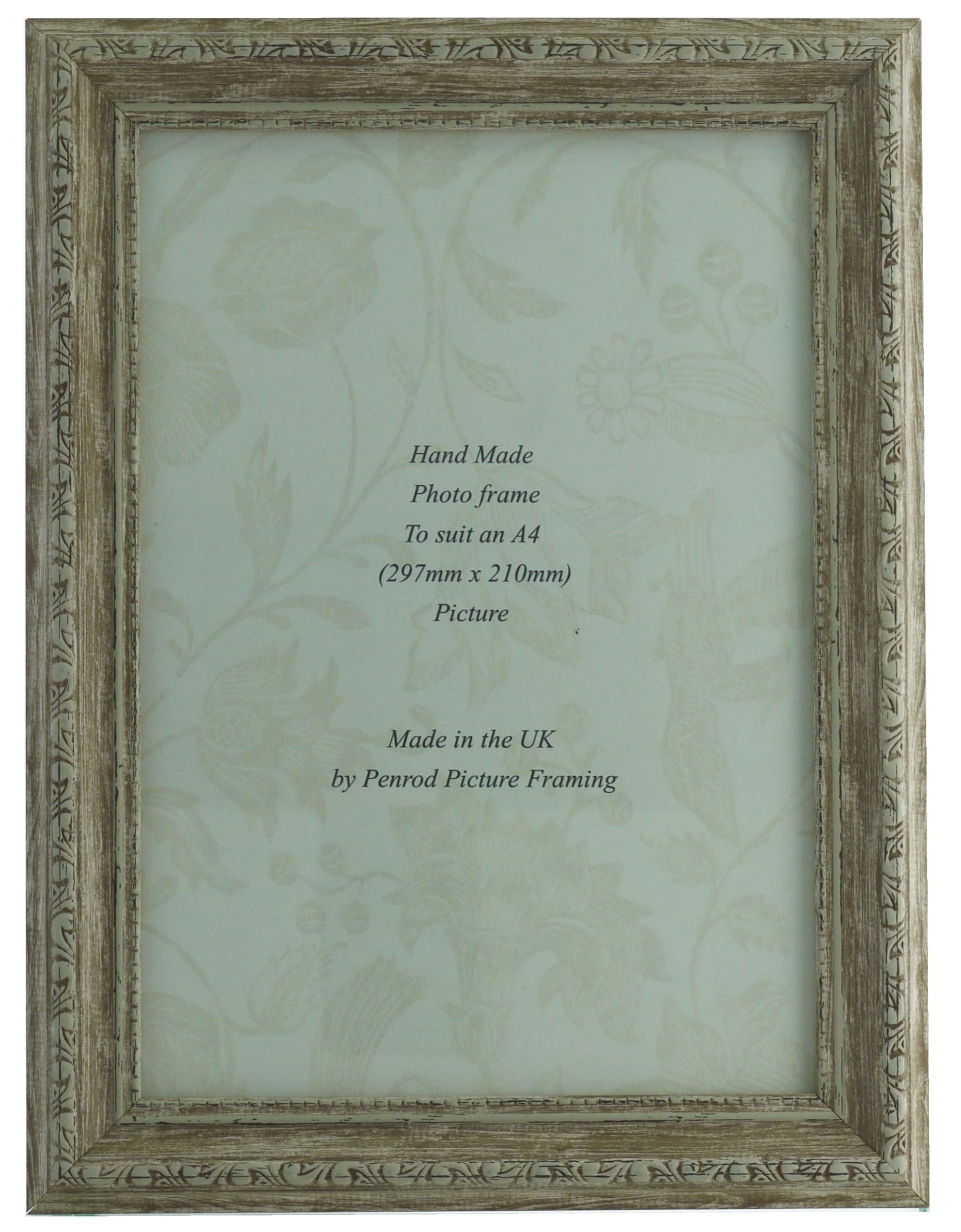 Penrod Picture Framing Versailles Hand Made Antique Shabby Chic Ornate Brushed Walnut A4 Photo Frame (Walnut, 297 x 210 mm)