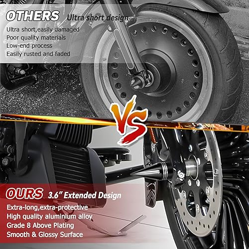 Miniatura 5 de Tuerca de perno de eje delantero para motocicleta, 3.6 pulgadas, CNC para Harley Touring Street Glide Fat Boy Road King Electra Glide Tri Glide Dyna