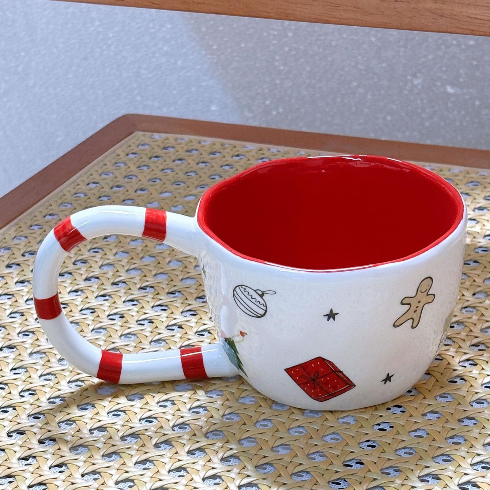 350 ml - 12 oz Creative Cartoon W Mug Noël Céramique Tasse à café - Vert - 350 ml