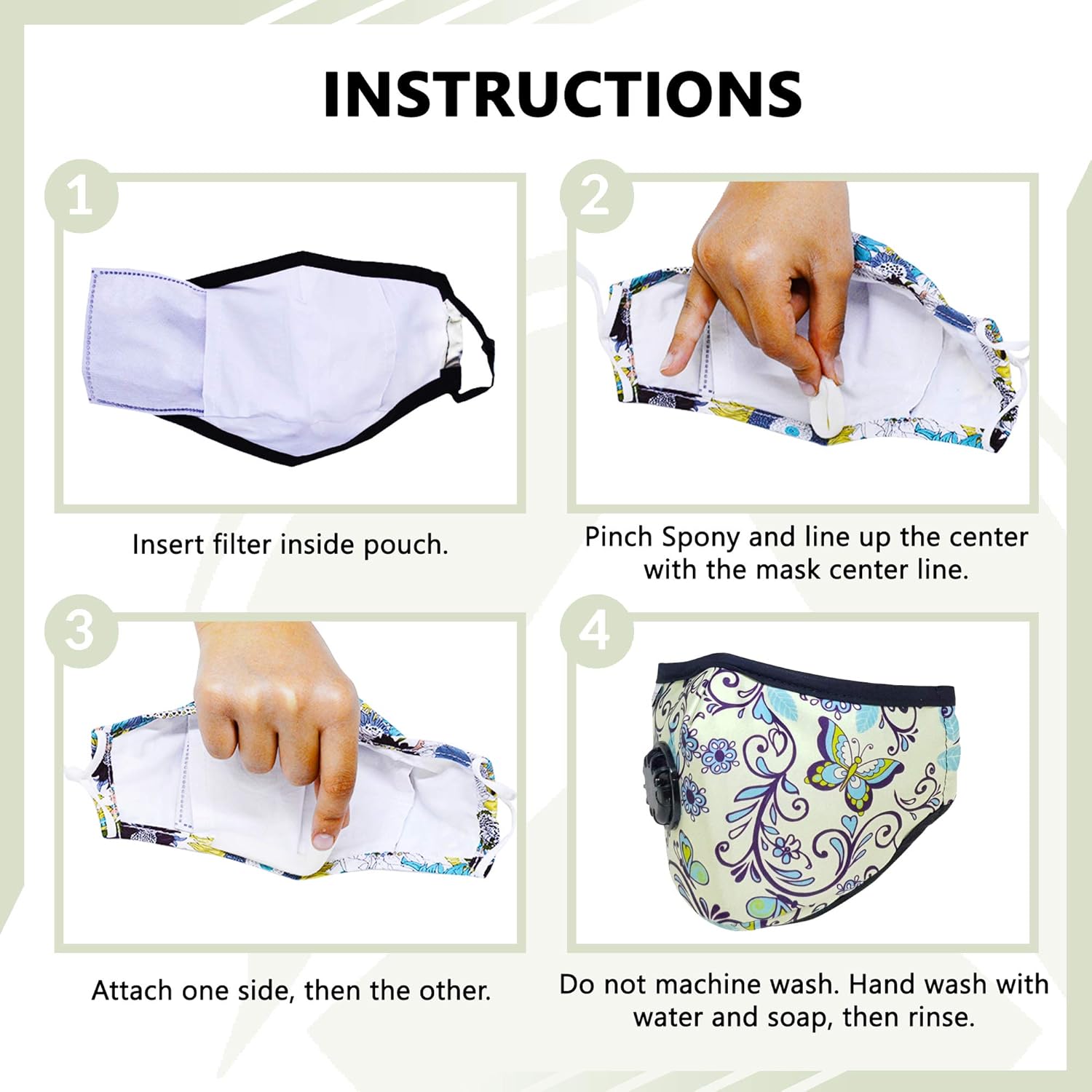 🔥 Crazy Deals Axsyon Cotton Dust Mask - Single Valve (Butterfly)