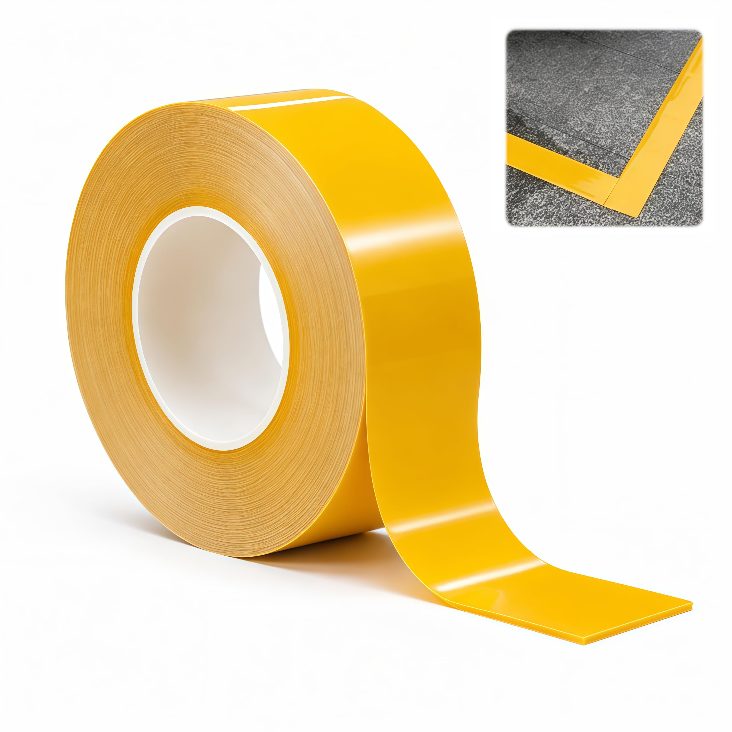 Bodenmarkierungsband, 30m Warnklebeband Gelb mit 5cm Breite und 1,1mm Dicke