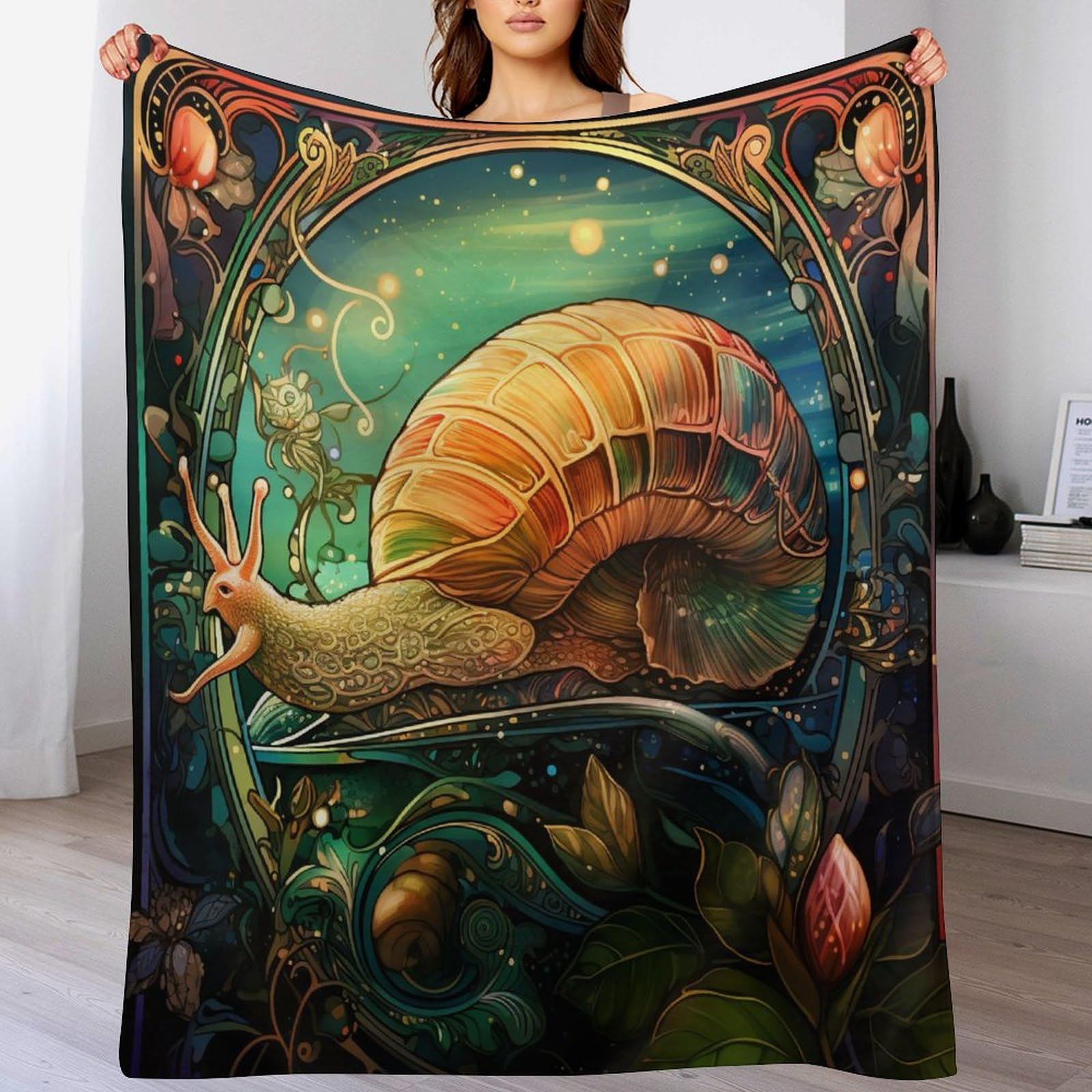 Couverture polaire escargots contre le froid couverture flannel legere 130x150