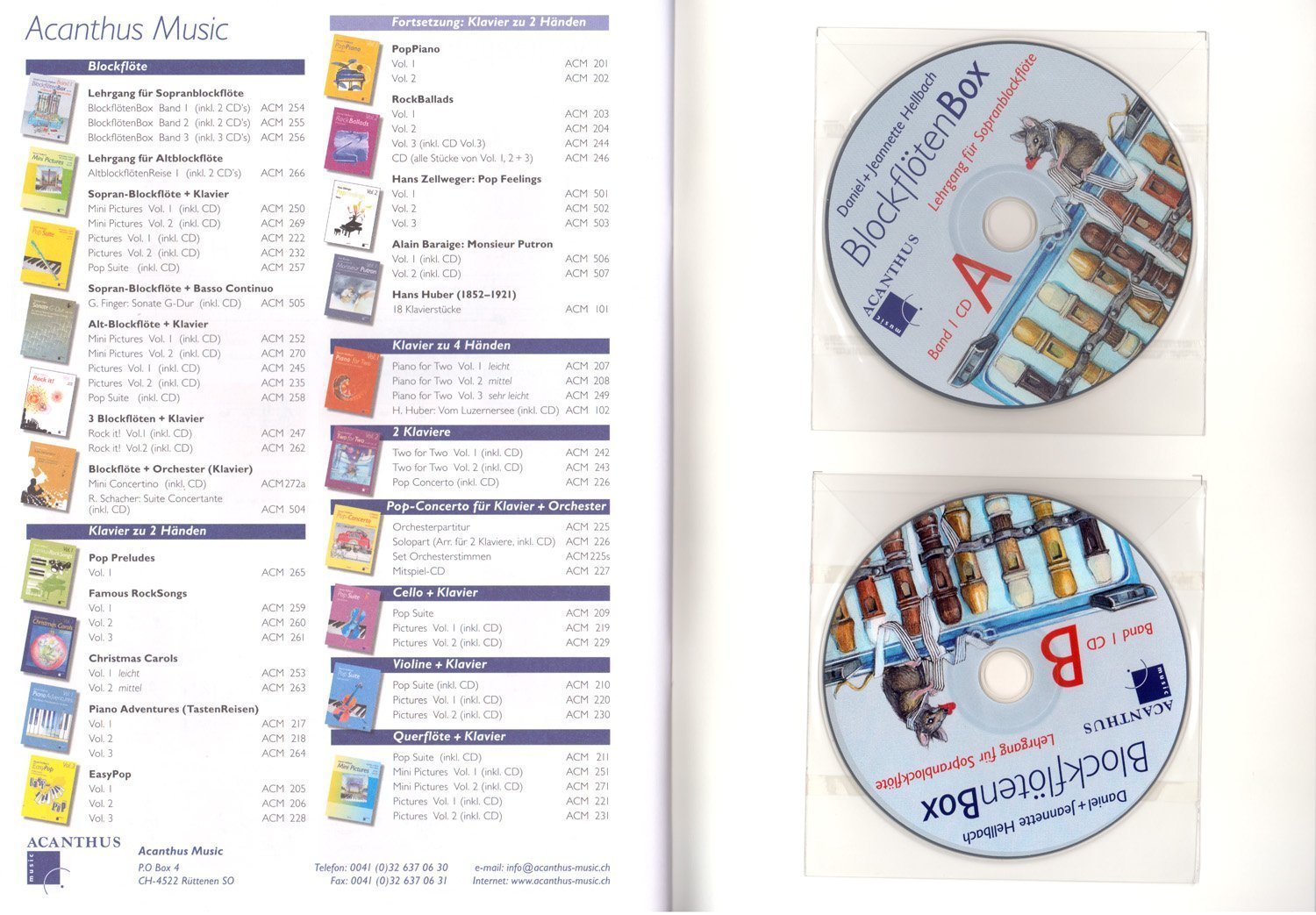 BLOCKFLÖTENBOX Band 1 mit 2 CDs und Klavierbegleitung - Sopranblockflötenlehrgang für Kinder von Daniel Hellbach - Überarbeitete und verbesserte Neuauflage - 2 X herzförmiger Notenklammer