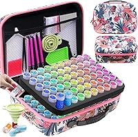 Vista 9 de ARTDOT Contenedor de almacenamiento de 120 ranuras para kits de arte de diamantes para adultos, cajas de almacenamiento portátiles de cuentas