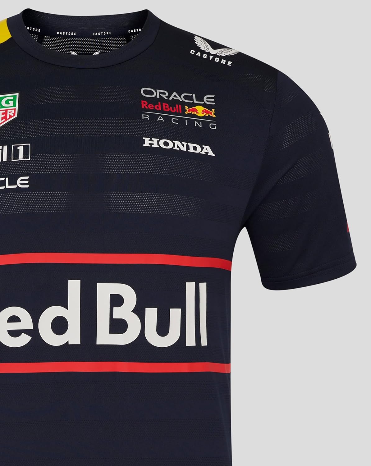 Castore Oracle Red Bull Racing Junior Set Up T-Shirt | 20th Anniversary Official Red Bull F1 Shirt with Team & Sponsor Logos - Image 6