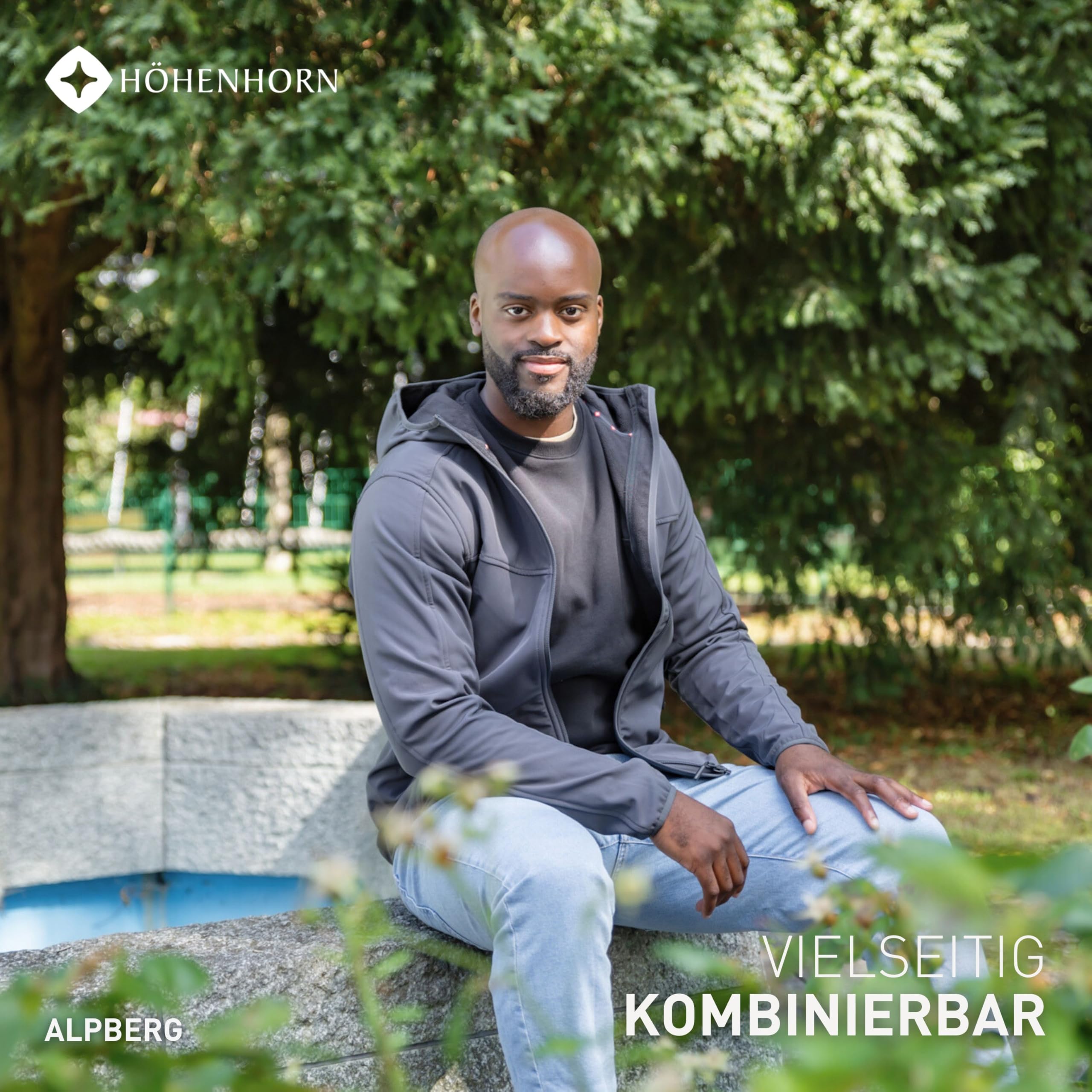 Höhenhorn Alpberg Chaqueta ligera Softshell para hombre, para exteriores, chaqueta de entretiempo