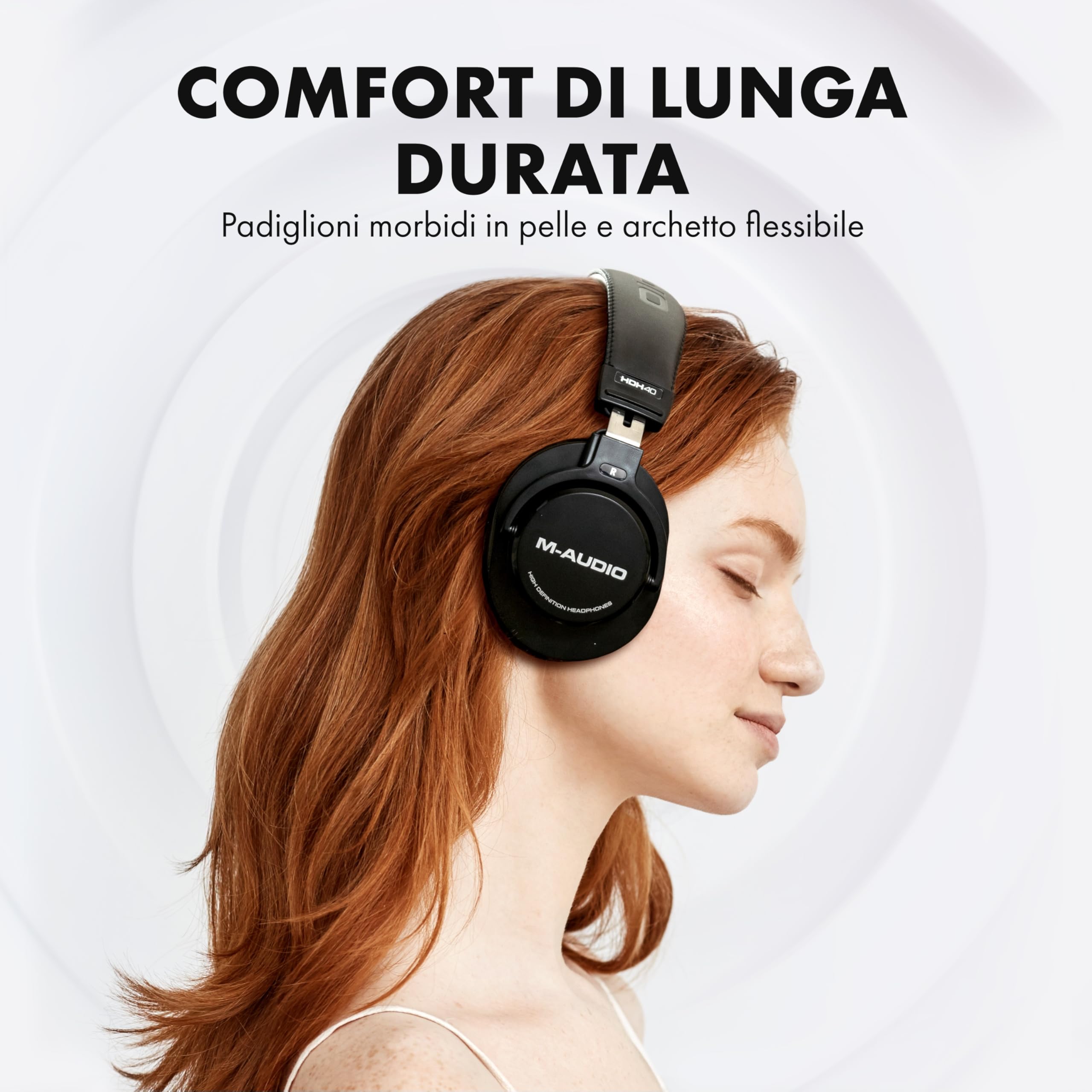 M-Audio Oxygen Pro Mini + HDH40 - Tastiera MIDI Controller USB a 32 tasti con pad Beat, Manopole, Tasti e Fader Assegnabili via MIDI e Software + Cuffie Over Ear Chiuse da Studio con Cavo da 2,7 m