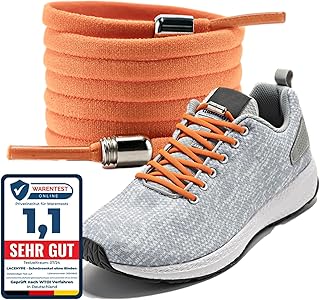 LaceHype - 2 Paar Premium Elastische Schnürsenkel mit Metallkapseln ohne binden - CP2 - Set für 2 Paar Schuhe - mit Kapsel...