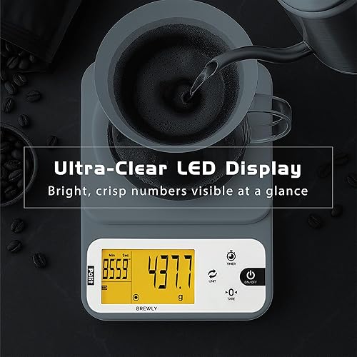 Miniatura 41 de Polit KPT-EVO - Báscula digital para alimentos, báscula recargable precisa de 0.02 oz con bandeja de acero inoxidable, capacidad de 13 libras, ideal