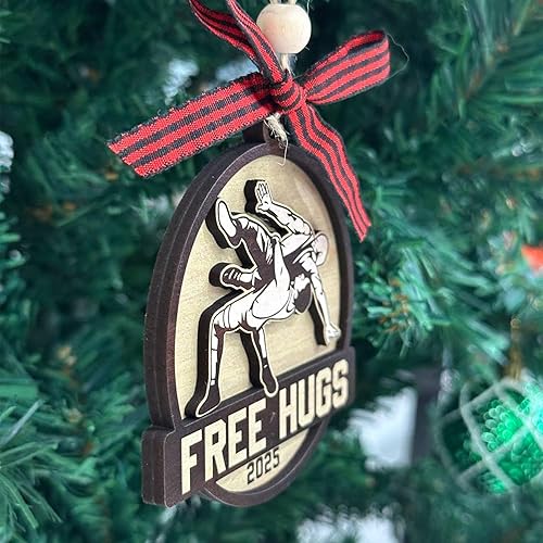 Miniatura 2 de Adornos de lucha libre para árbol de Navidad, adorno de lucha libre 2025, regalos para fanáticos de la lucha libre para entrenadores, hombres,