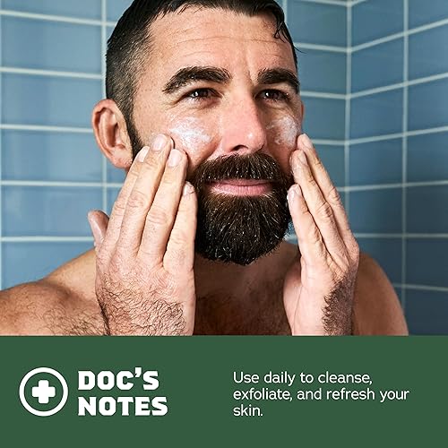 Miniatura 5 de Dr. Squatch Paquete de jabón facial y barra de jabón para hombre, lavado facial exfoliante hecho con ingredientes naturales, lavado facial Fresh