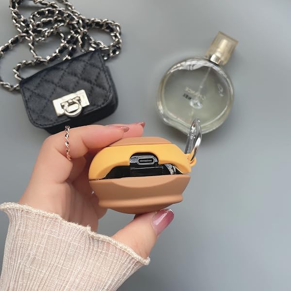 Silikon-Ohrhörer-Hülle mit Schlüsselanhänger, entworfen für Samsung Galaxy Buds2 Pro (2022), Galaxy Buds 2 (2021), Galaxy Buds Pro (2021), Galaxy Buds Live (2020) (Hunny) - 4