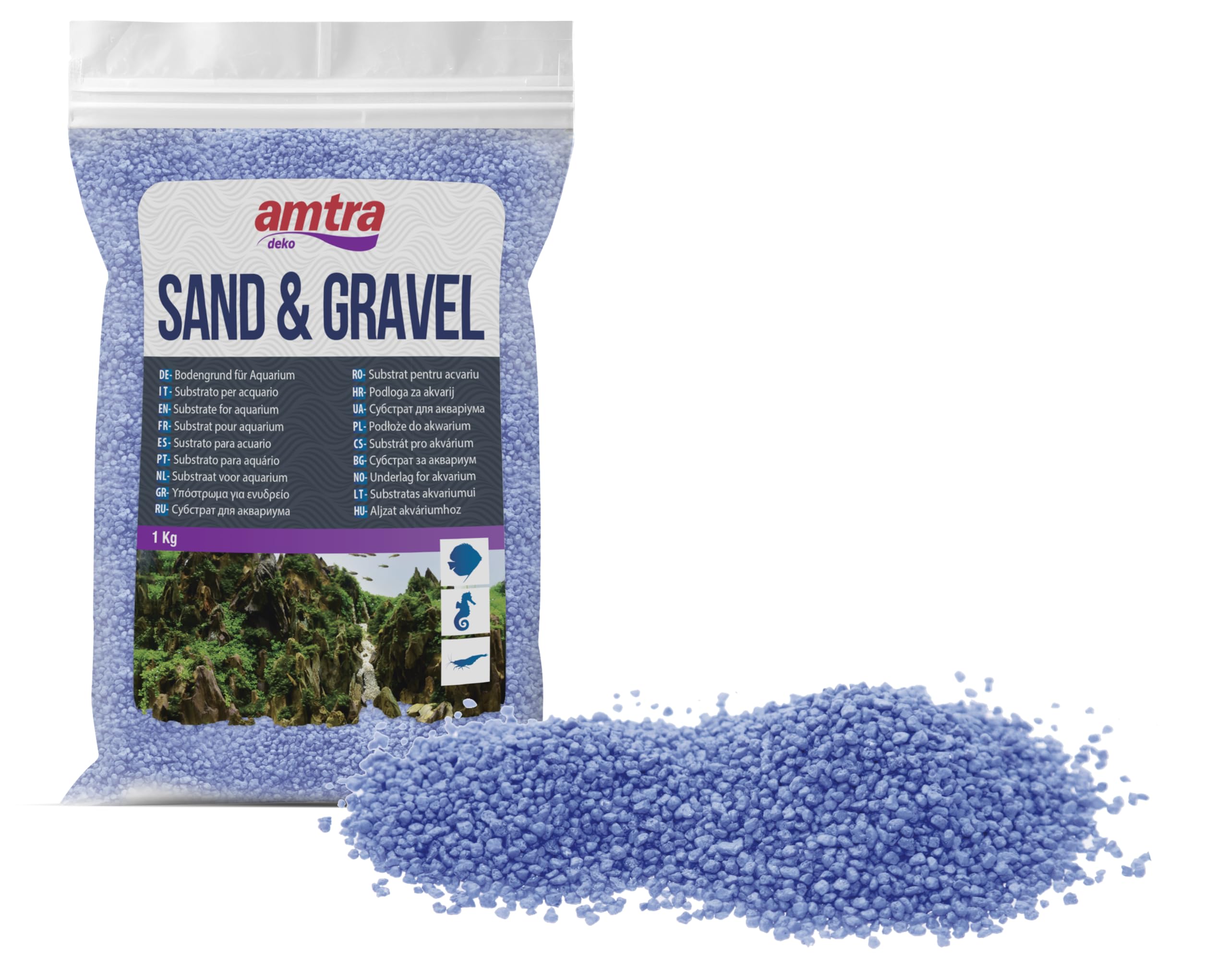 Amtra Wave in Ceramica, al Quarzo, 1 kg, Azzurro