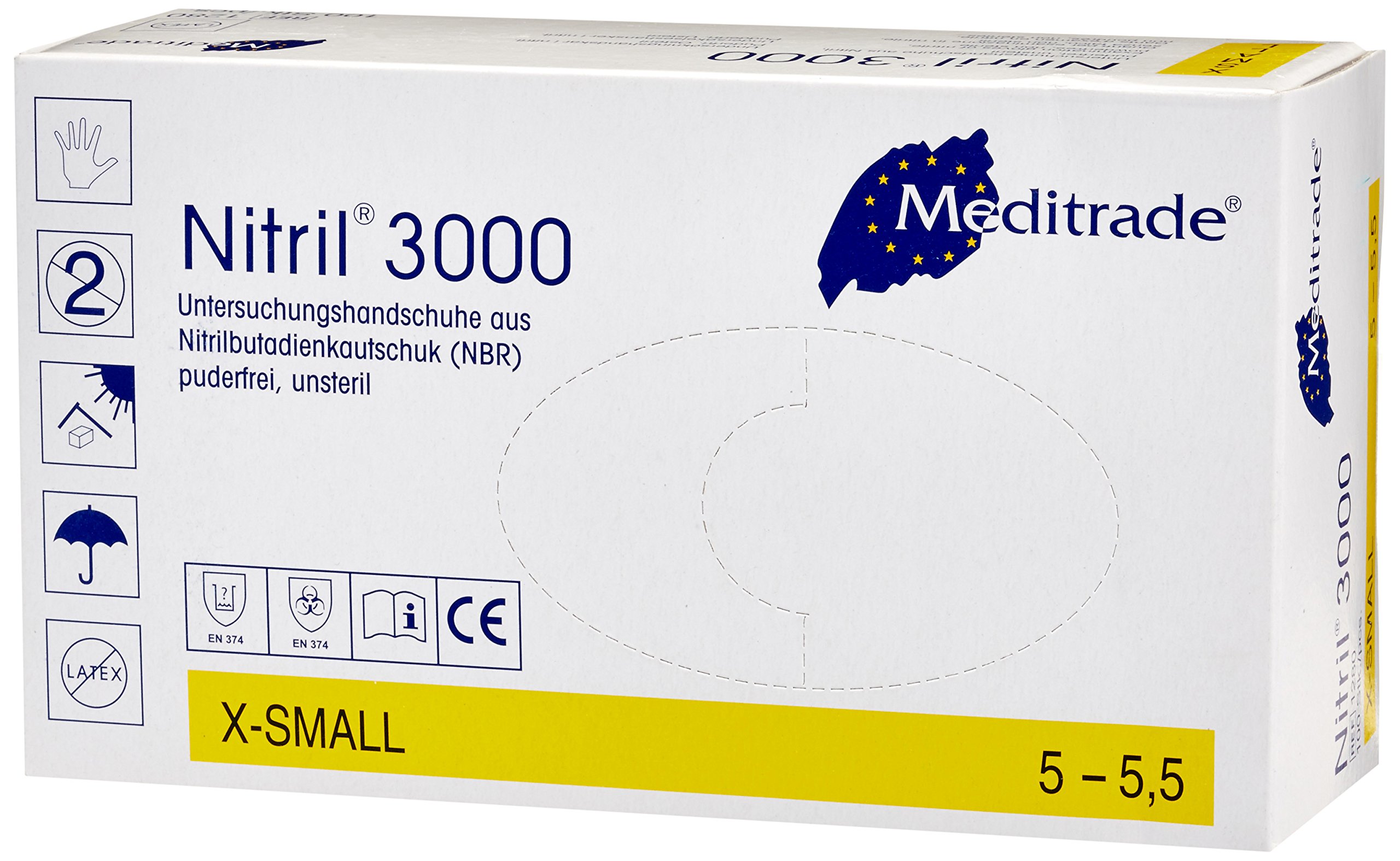 Meditrade 1280XS Nitril 3000, 1er Pack (1 x 100 Stück) bei Günstiger Preis