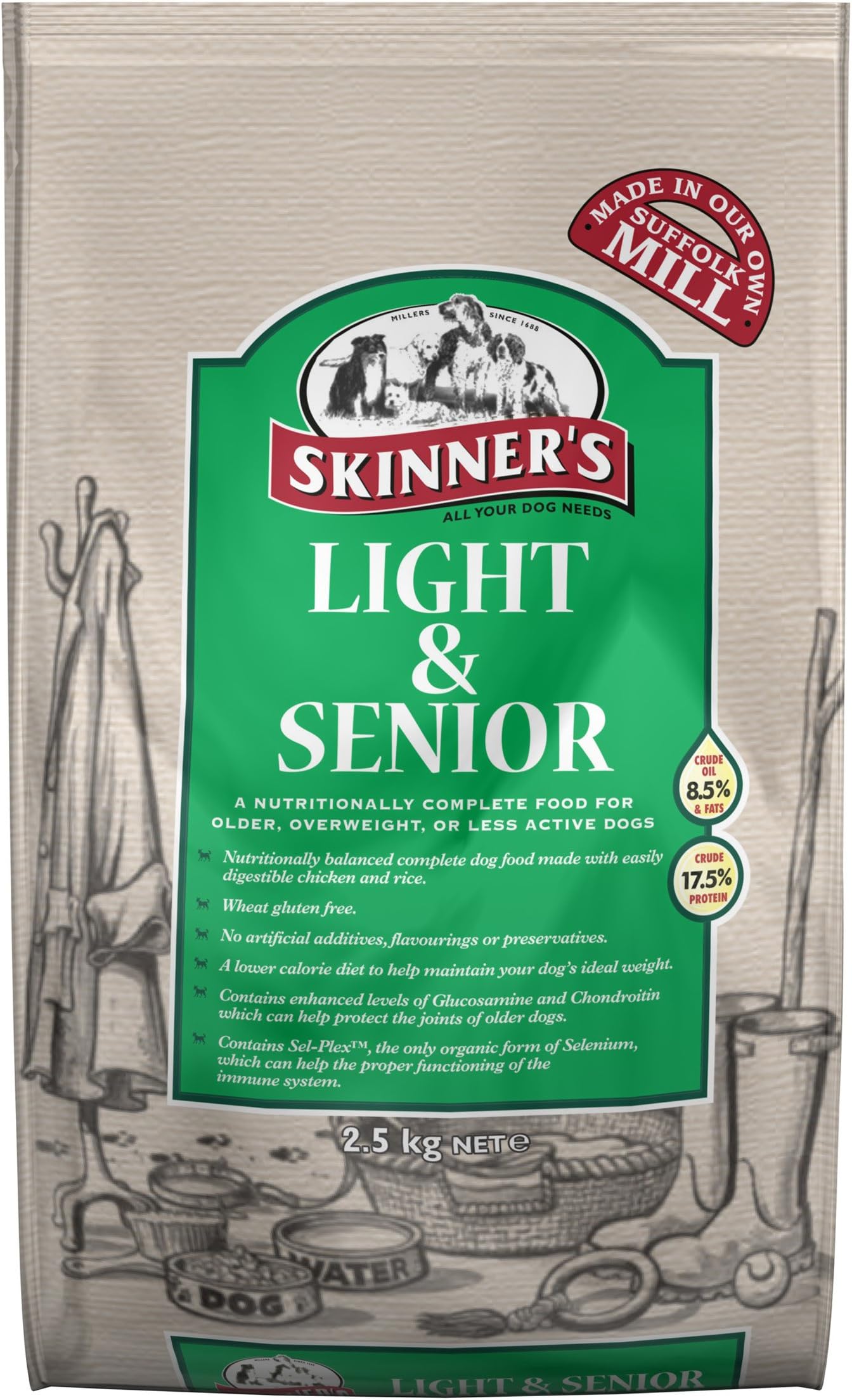 Skinner's Light and Senior Dog Food 2.5kg Amazon.co.uk Pet Supplies