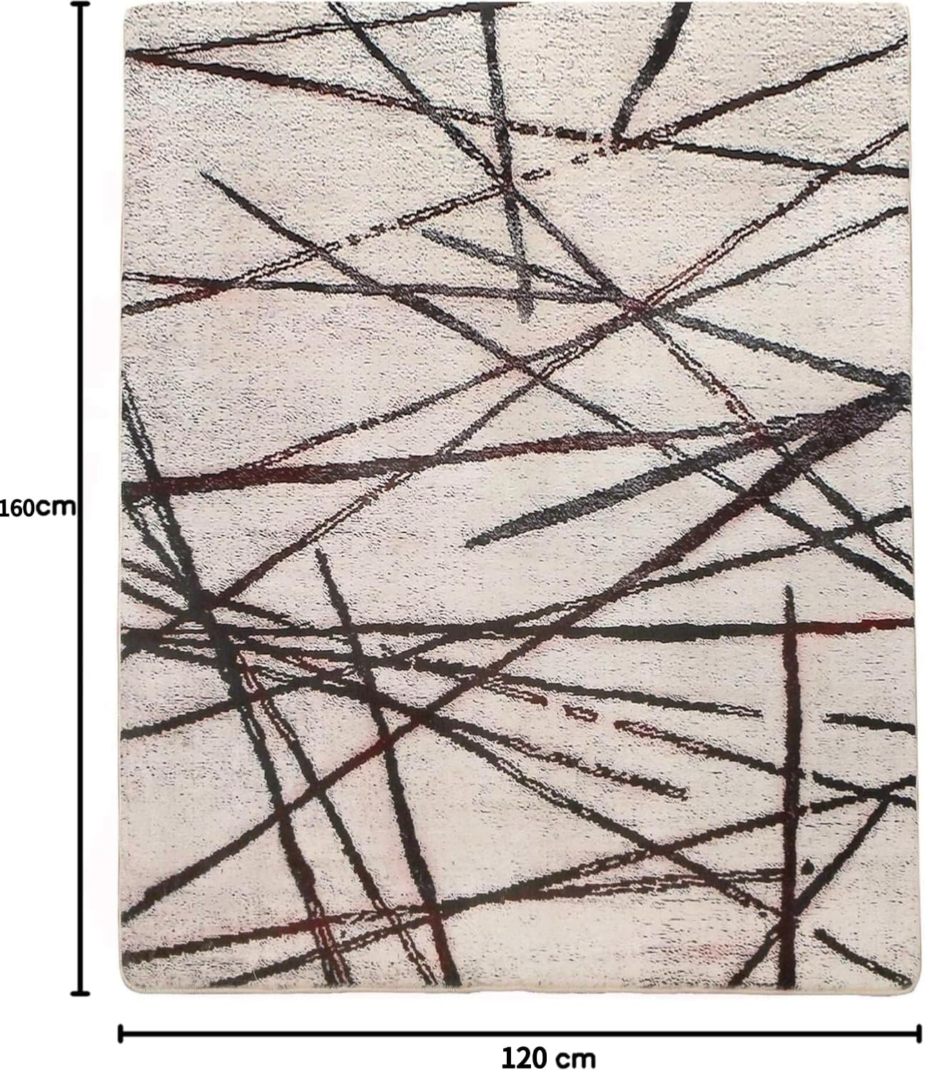 Area Rugs Soft Modern Rug Carpet Geometric Stripe Rug Non Slip Rug for Bedroom Living Room Floor Mat (3.9' * 5.2', Stripe)