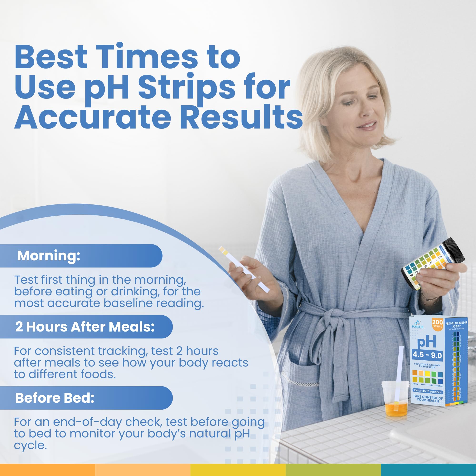 Tiras de prueba de pH para orina y saliva: 200 tiras fáciles de usar para una prueba rápida y precisa del pH en casa, obtén resultados claros de equilibrio ácido-alcalino en segundos, perfecto para