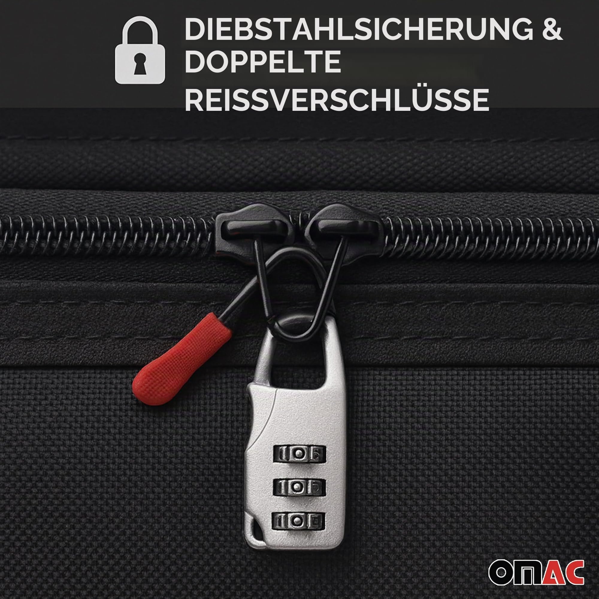 OMAC Auto Dachbox 500 Liter Faltbare wasserdichte Dachtasche Gepäckbox mit Aufbewahrungstasche und 6 Verstärkungsschnallen kompatibel mit Autos mit/ohne Dachträger