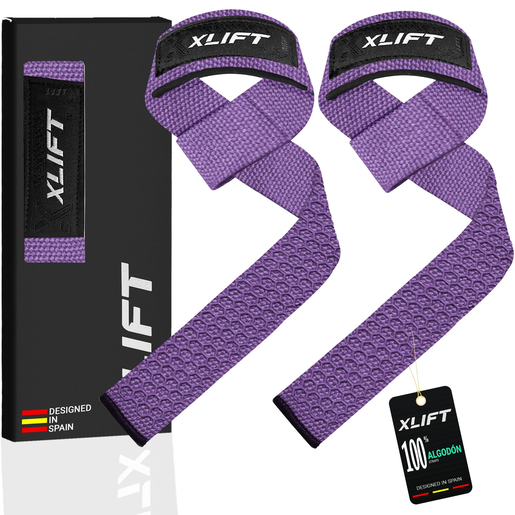XLIFT Straps Gym - Podnoszenie ciężarów - Paski do podnoszenia ciężarów - Paski do podnoszenia ciężarów - Siłownia Chwyt - Paski do podnoszenia ciężarów - Akcesoria do siłowni dla kobiet i mężczyzn