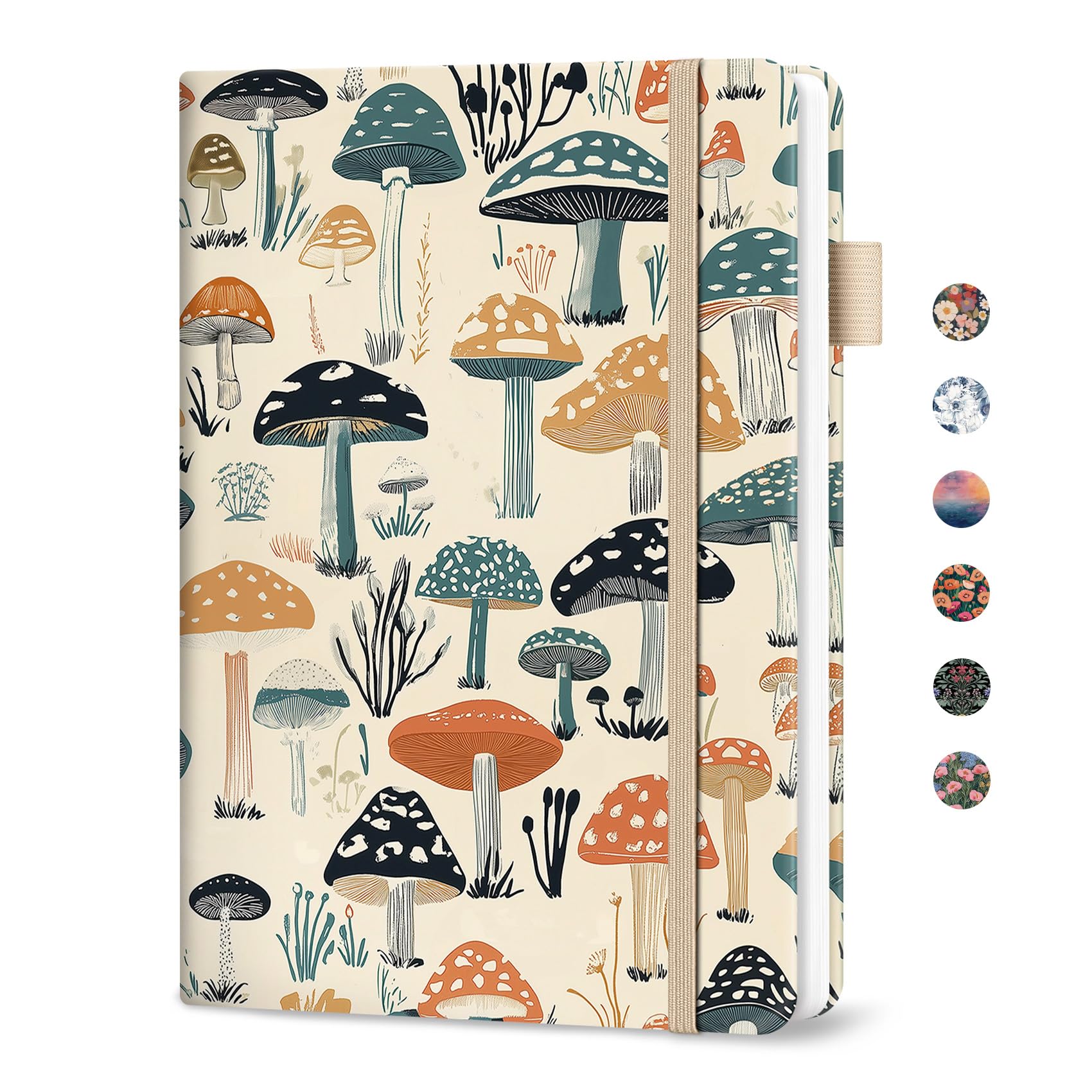 Taja Password Keeper Book with Alphabetical Tabs, Small Password Books for Seniors, Password Notebook for Internet Website Address Log in Detail, Password Logbook with Colorful Designs - Mushrooms