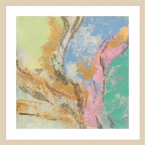 Amanti Art Framed Wall Art Print 25x25 Retro Jewel Tones I by Silvia Vassileva, Abstract Wall Art, Modern Contemporary Decor, Medium Poster Painting