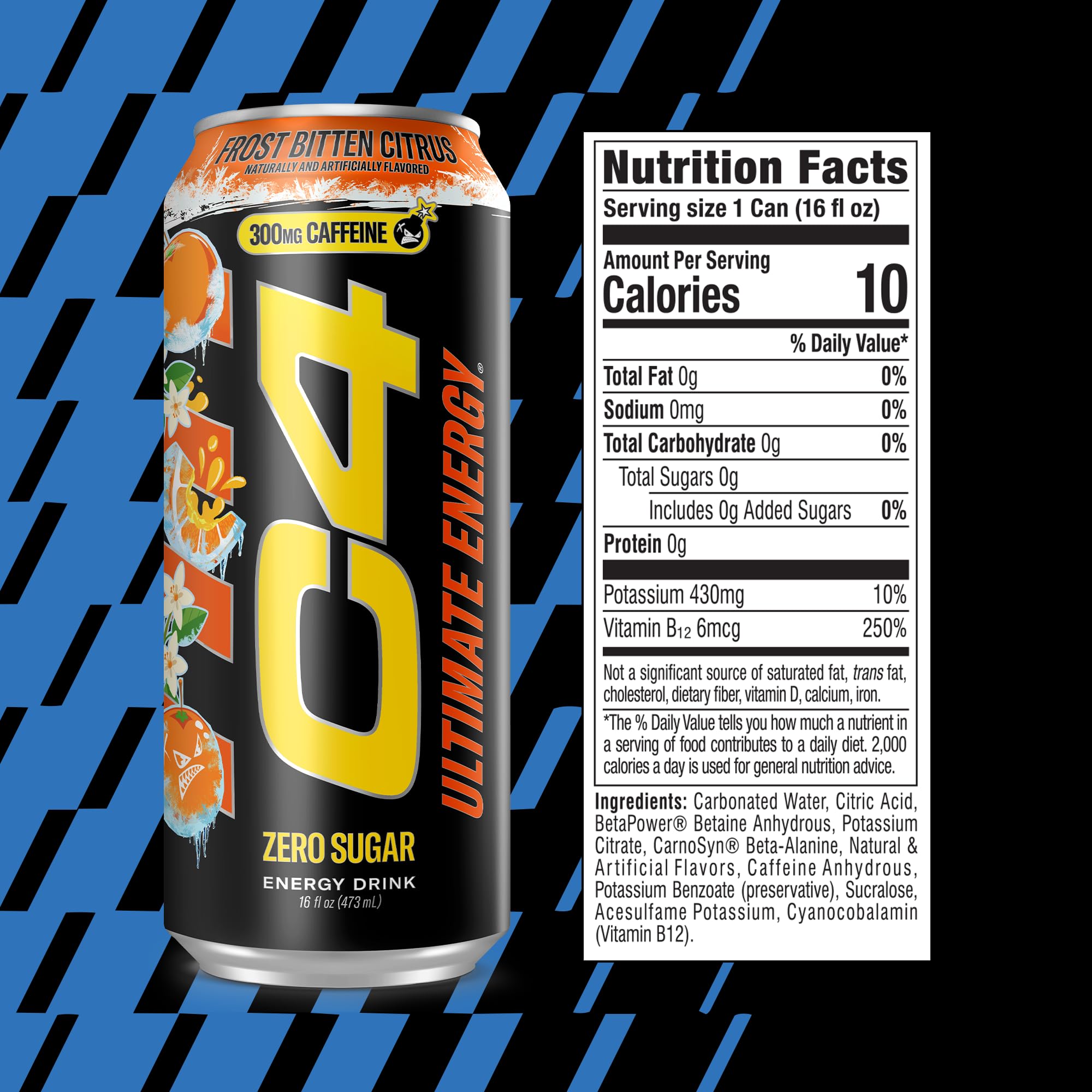 Amazon.com: C4 Ultimate Energy Drink, 300mg Caffeine, Zero Sugar