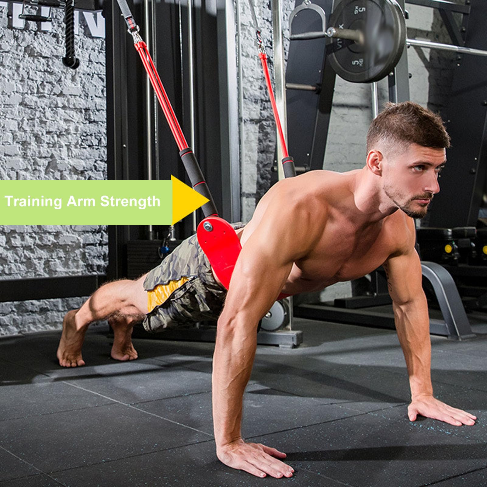 SUNGOOYUE Fascia di Assistenza per Trazioni, Fascia Elastica Portatile per Allenamento di Assistenza per Trazioni per Casa e Palestra, Tubo in Lattice Ad elasticità Superiore con Impugnatura in EVA