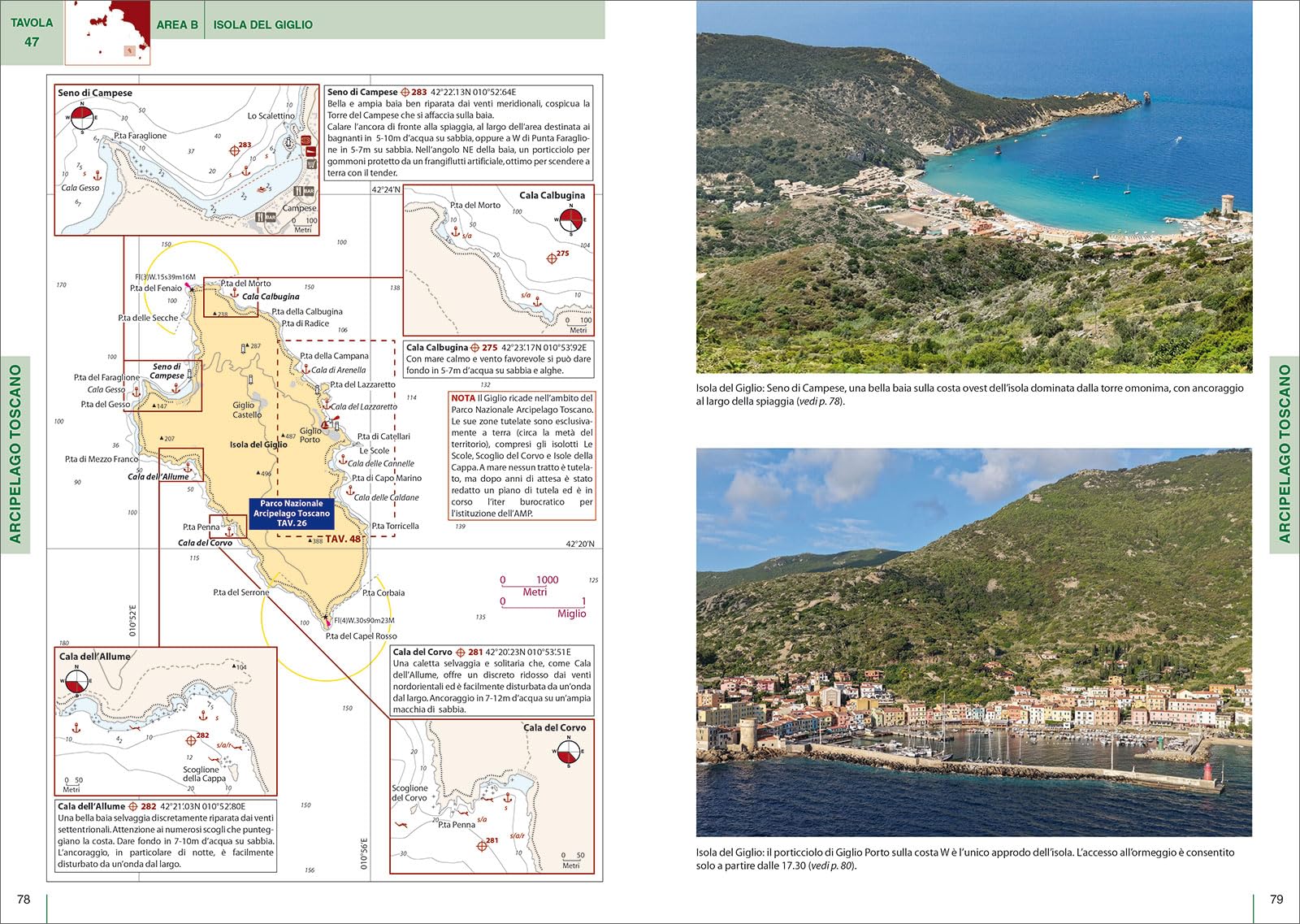 Da Lerici all’Argentario. Arcipelago toscano. Portolano cartografico