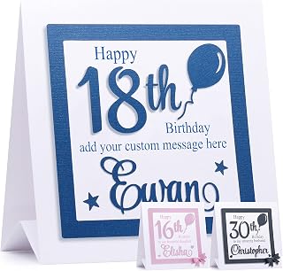 Personalised 21st Birthday Card for Her - Personalised 60th Birthday Card - ANY AGE - 16th Birthday Card - 18th Birthday Card - Son Birthday Card - 40th Birthday Card
