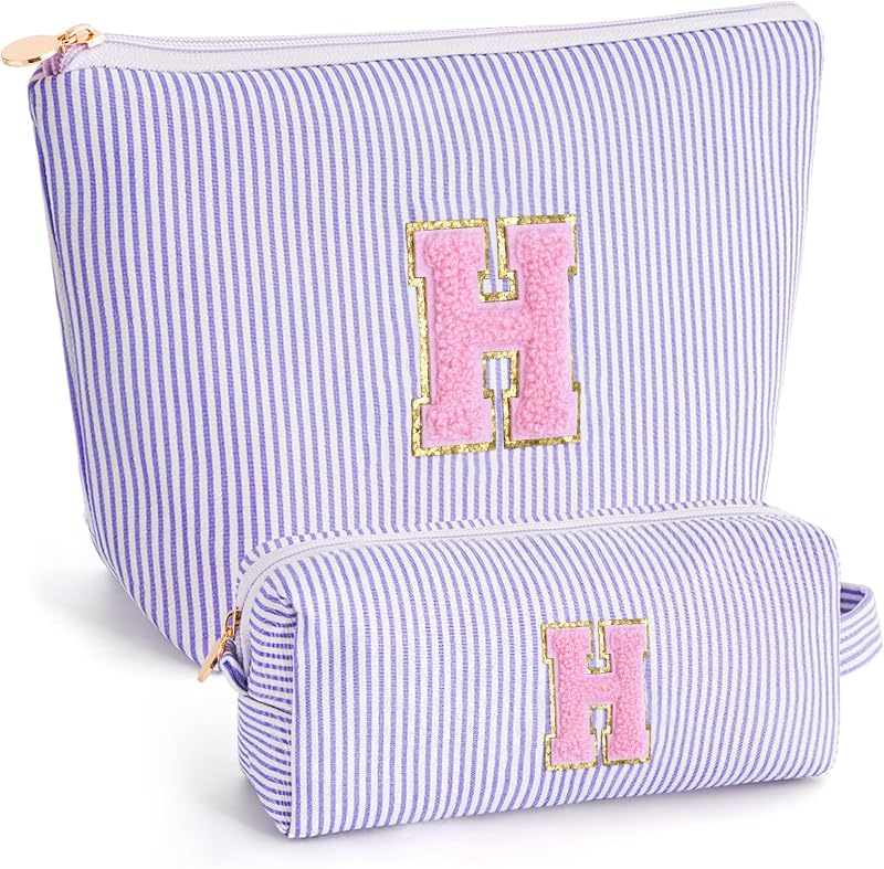 Gifts for Teen Girls Women - Birthday Gifts for 10 11 12 13 14 15 16 17 18 Years Old Girl,Makeup Bag Cosmetic Bag,Teacher Gift Trendy Stuff Toiletry Bag - Lavender,H