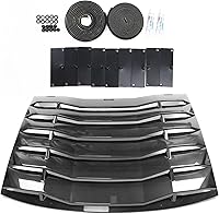 Vista 5 de FREEMOTOR802 Compatible con Dodge Charger 2011-2023, rejilla de ventana trasera, aspecto de fibra de carbono, cubierta de plástico ABS