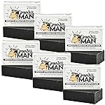 Grown Ass Man Co. - Solid Shampoo Bar Rich Lather 3 in 1: Hair, Beard & Body Wash - Plastic Free & Eco-Friendly, Natural & Organic Clean for All Hair Types, 4oz Bar (Smooth Operator, 6-Pack)