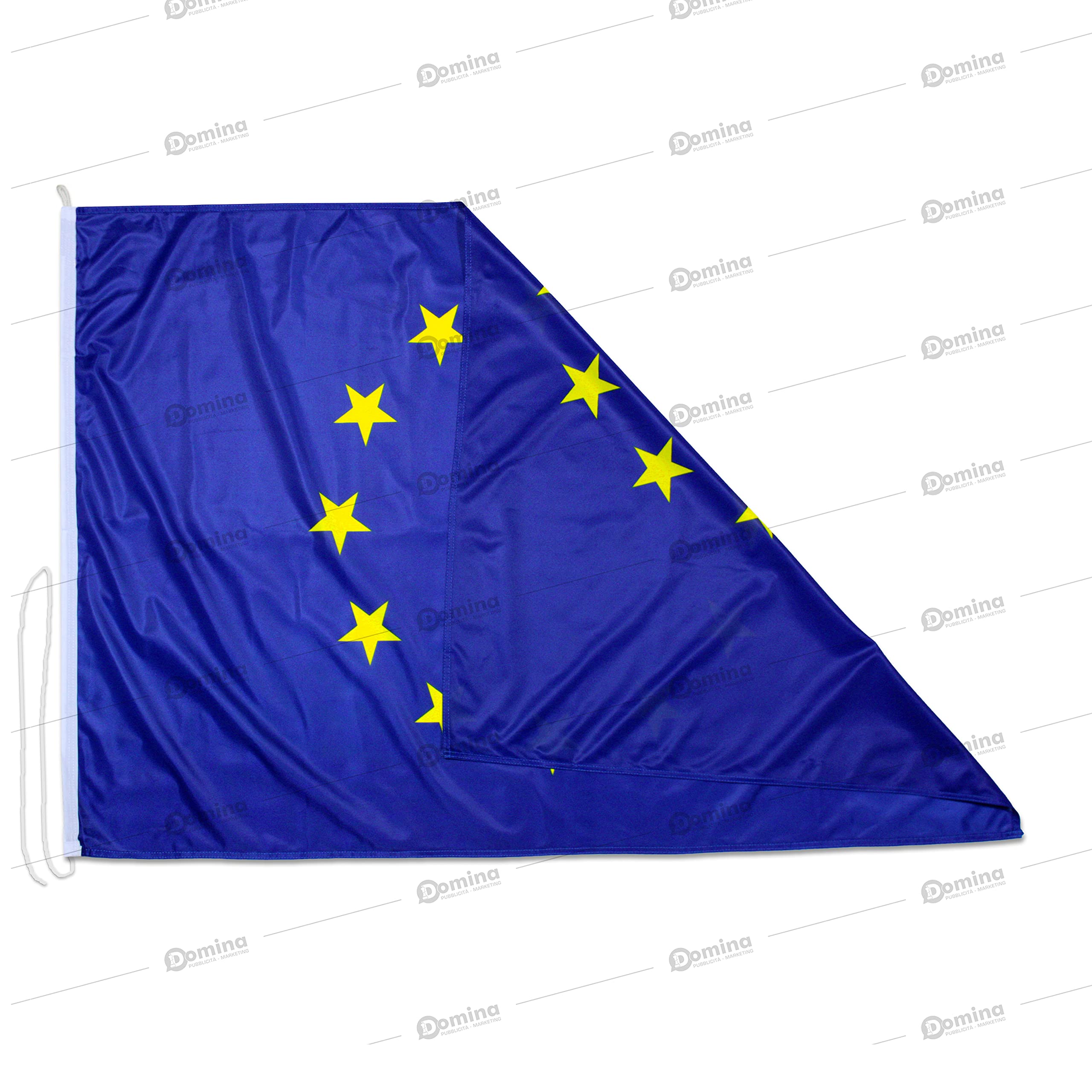 Bandiera Europa 300x200 Centimetri in Tessuto Nautico antisfilo 115 g/m². Bandiera Unione Europea per Esterni con Cordini, Cucitura Perimetrale e Fettuccia