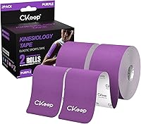 Vista 1 de CKeep Cinta de Kinesiología, Sin Cortar 2 Rollos, Cinta Atlética Premium Elástica de Algodón Original, Libre de Látex Hipoalergénica, 2 pulgadas x