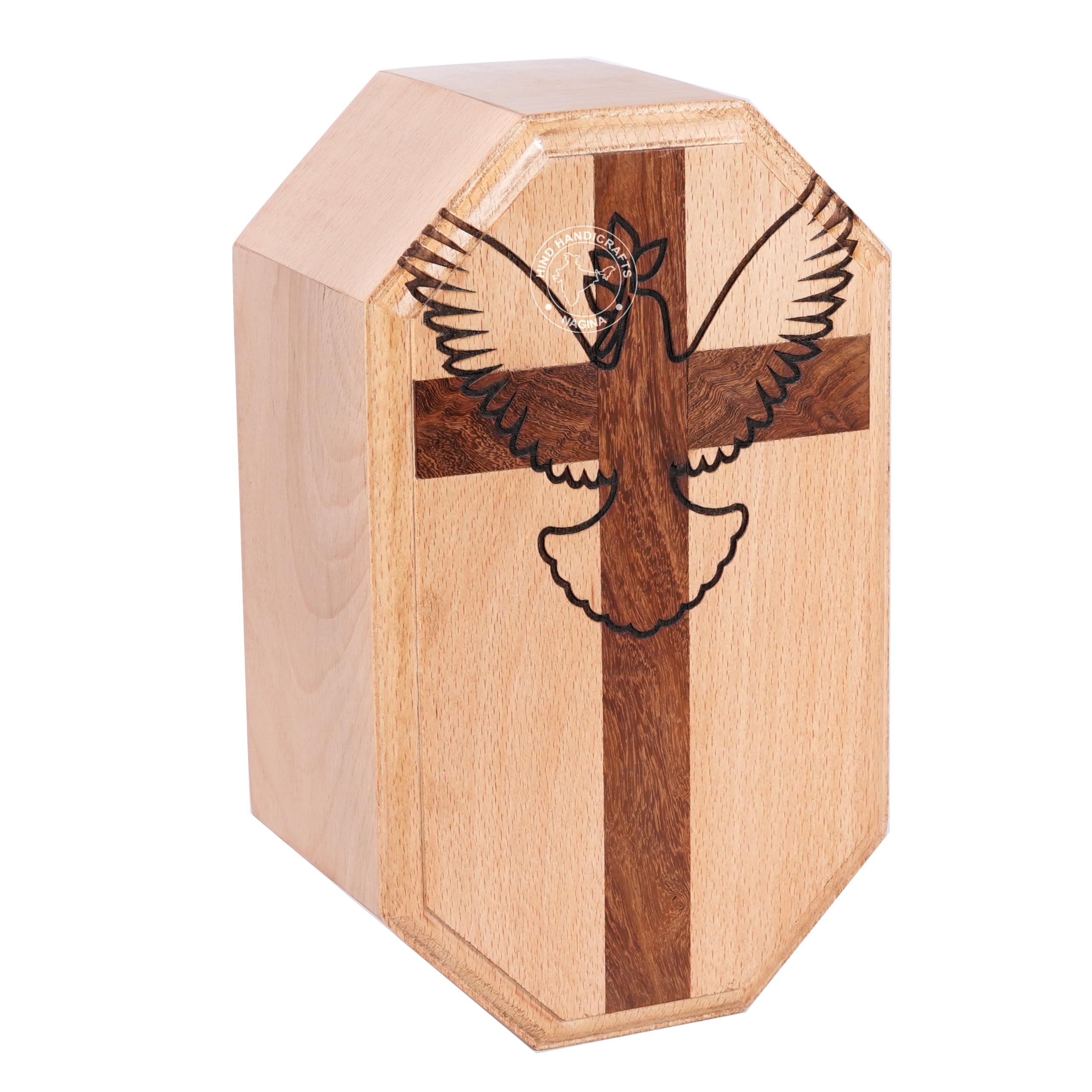 Grande boîte en bois de palissandre pour cendres et urne funéraire columbarium adulte