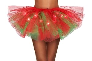 Simplicity Women's Classic 5 Layered Tulle Tutu Skirt - Perfect Christmas Bow Skirt