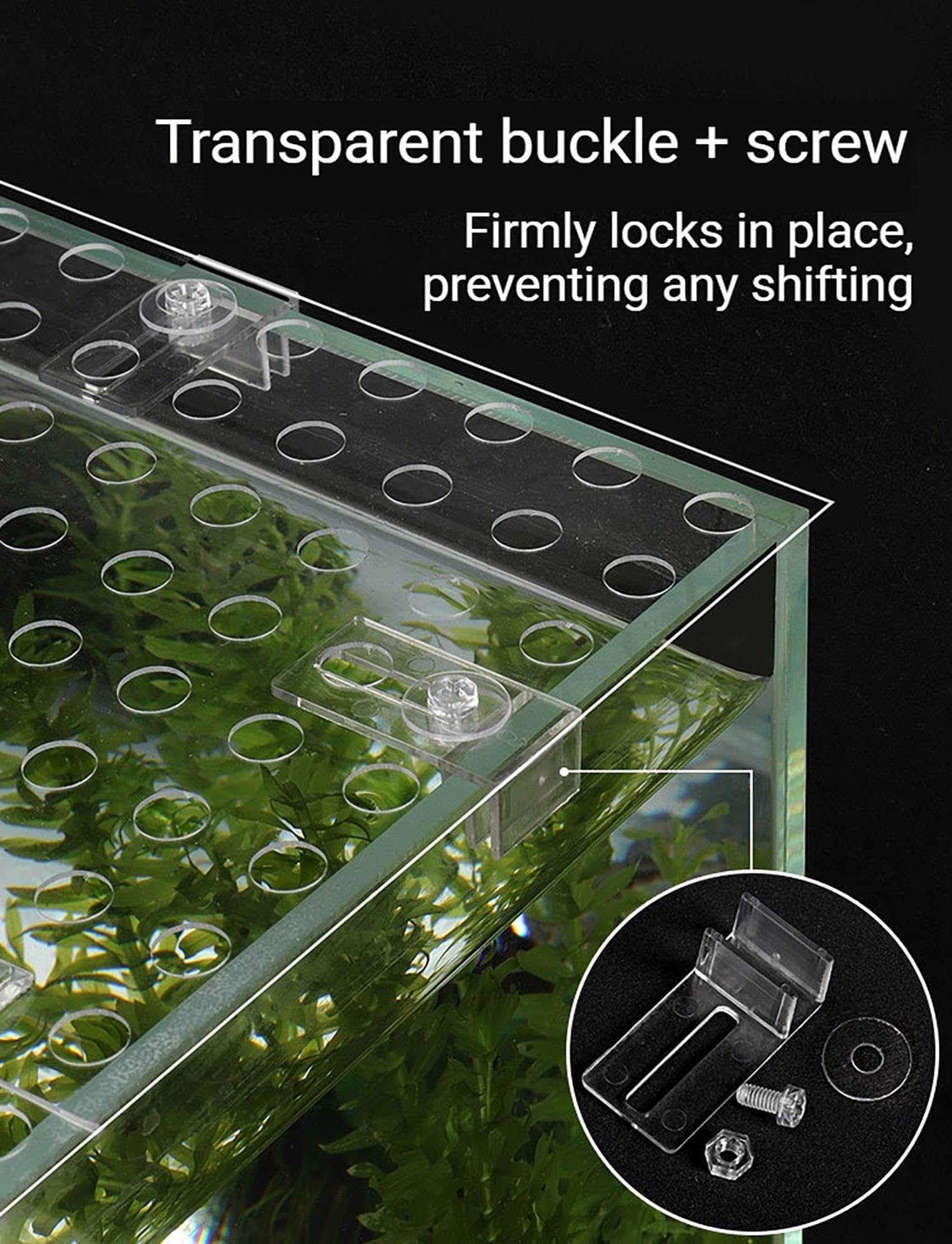 1mm Polycarbonat Aquariumabdeckung Set, Transparent mit Befestigungsclips