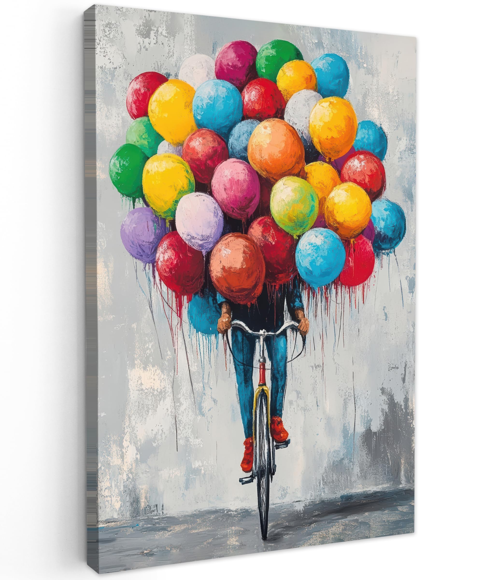 MuchoWow© Cuadros Decoracion Salon Modernos 80x120 cm para Dormitorios Cuadro Decorativos de Salon Lienzos Decorativo Canvas Wall Art Decoracion Modernos Globos - Arte callejero - Vintage