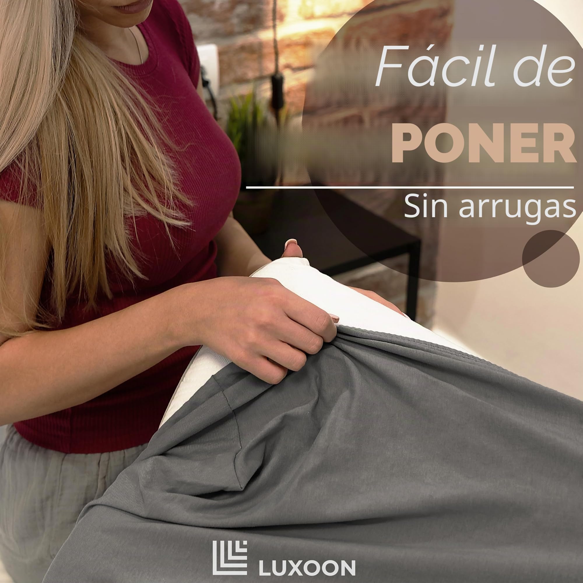 Funda de almohada sanitaria, 95% algodón, 5% elastano, transpirable y agradable, lavable, 30-45 x 50-65 cm, antracita