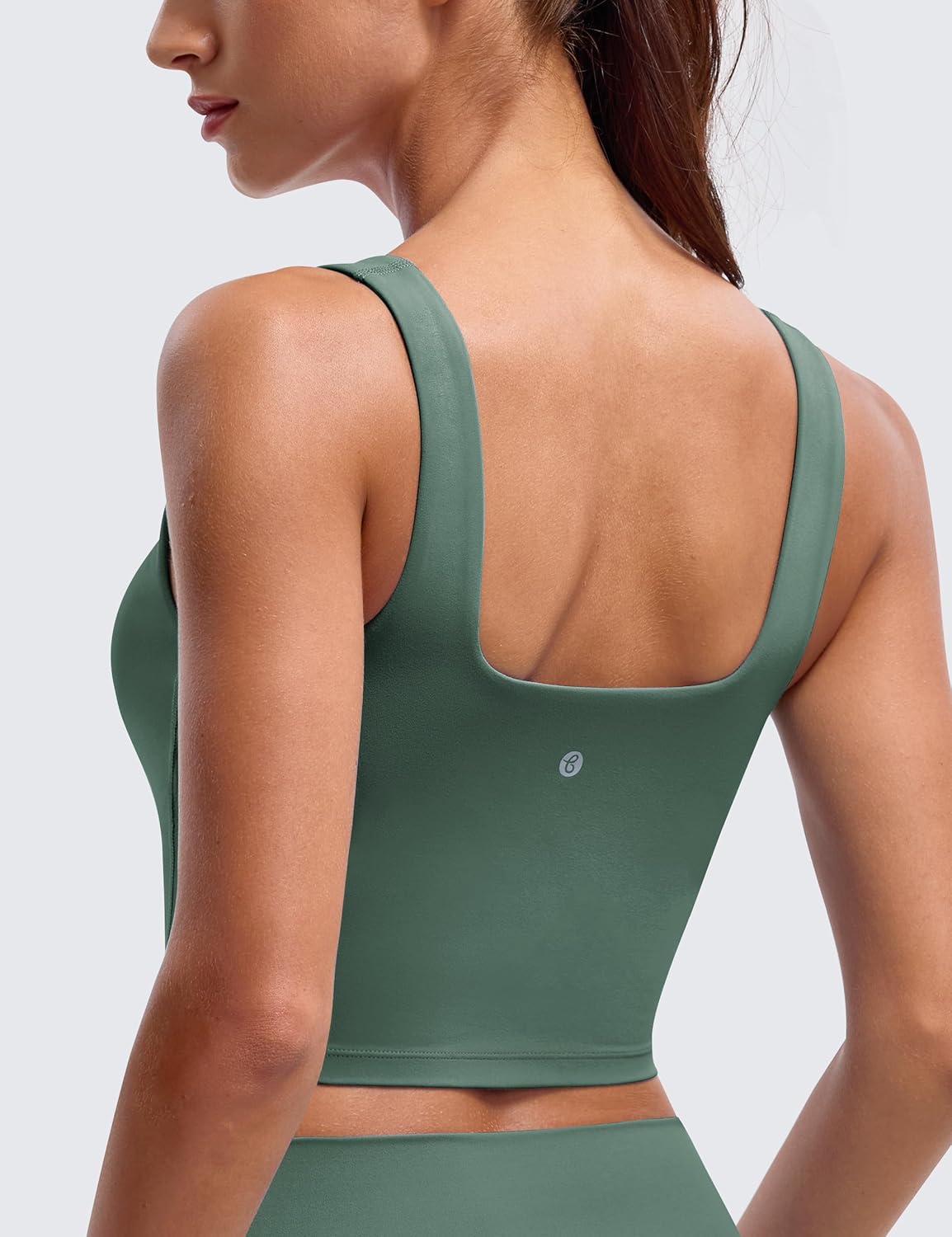 BAYDI Clouduxi Square Neck Sports Bras for Women - Padded Workout Tops with Built-in Bra U Back Gym Yoga Crop Tank Top - Image 2