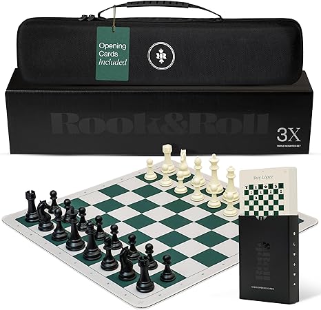 Rook & Roll Tournament Size Chess Set for Adults 15+