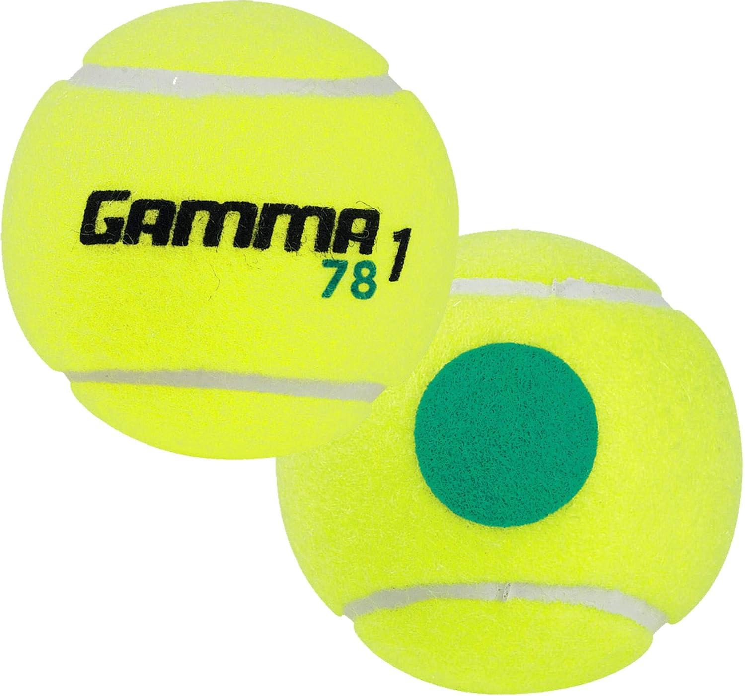 Gamma Sports Kids Training (Transition) Balls, Yellow/Green Dot, 78